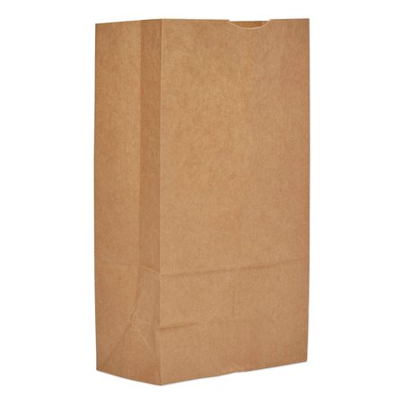 GENERAL Paper Bags, 40 lbs Cap., #12, 7.06"w x 4.5"d x 13.75"h, Kraft, PK500 18412